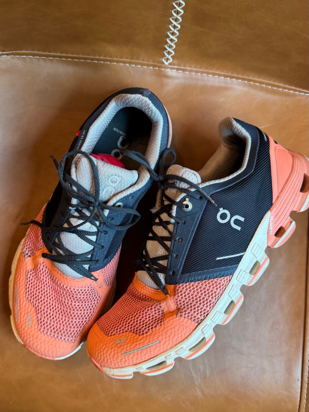 On Cloud Women's Cloudflyer Running Sneaker Shoes Salmon Ink Women’s Size  9.5